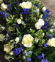 Load image into Gallery viewer, Blue and White Casket Spray
