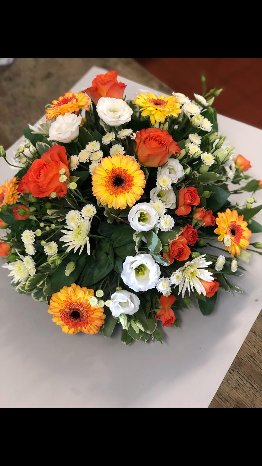 Orange and White Posy